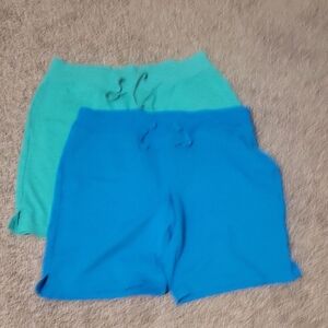 Athletic Works Vibrant Blue Shorts And Green Shorts - 2 Pack